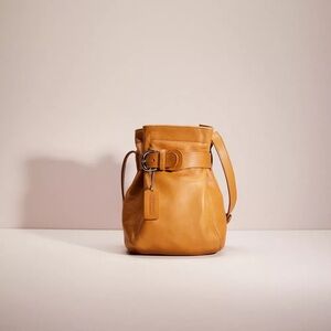 COACH Rare VINTAGE YELLOW LEATHER  BELTED BAG 4156